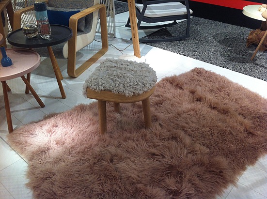 faux fur chairs and carpets at maison objet paris 2012